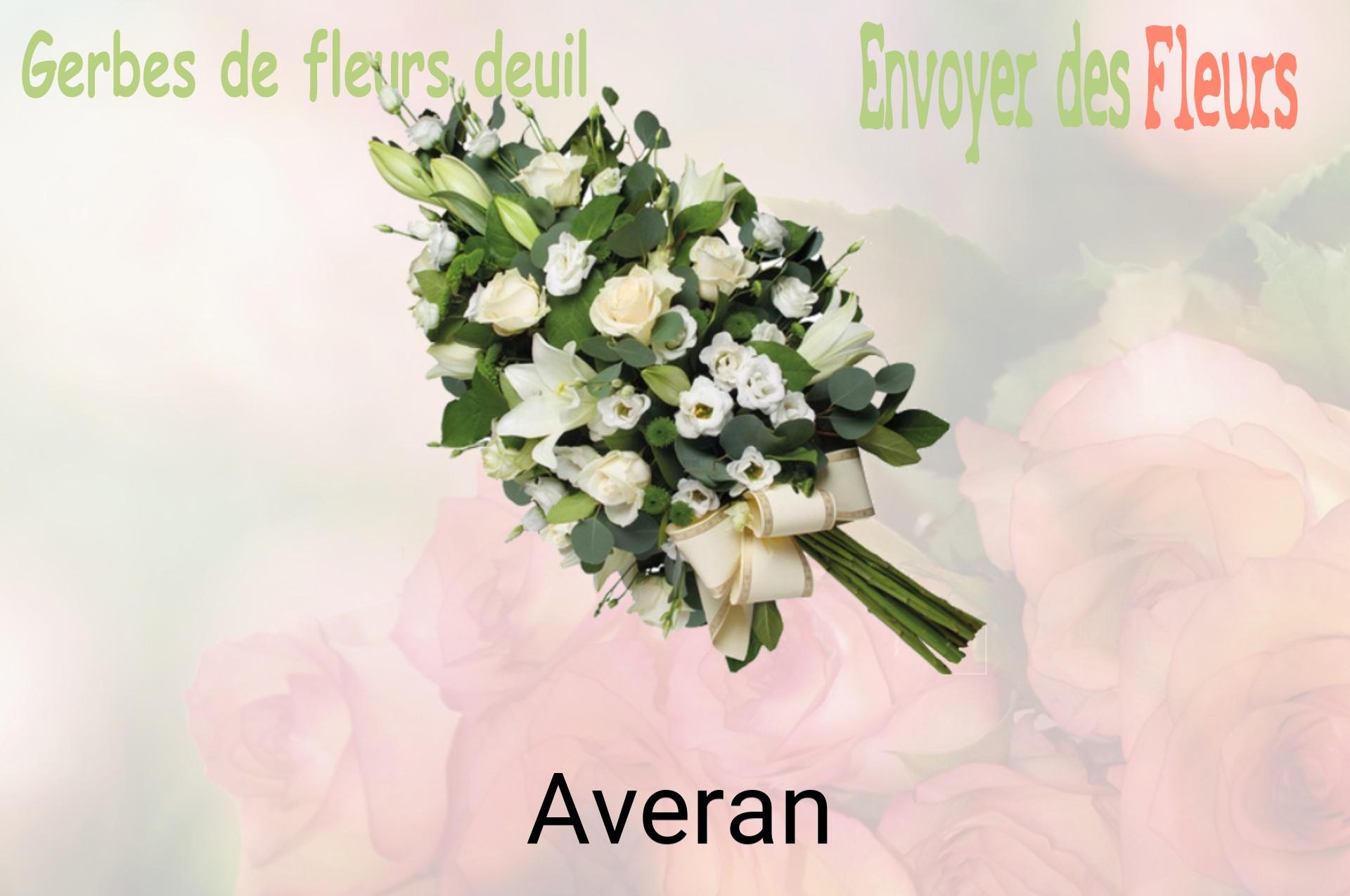 Gerbe de fleurs de deuil livrée à Averan